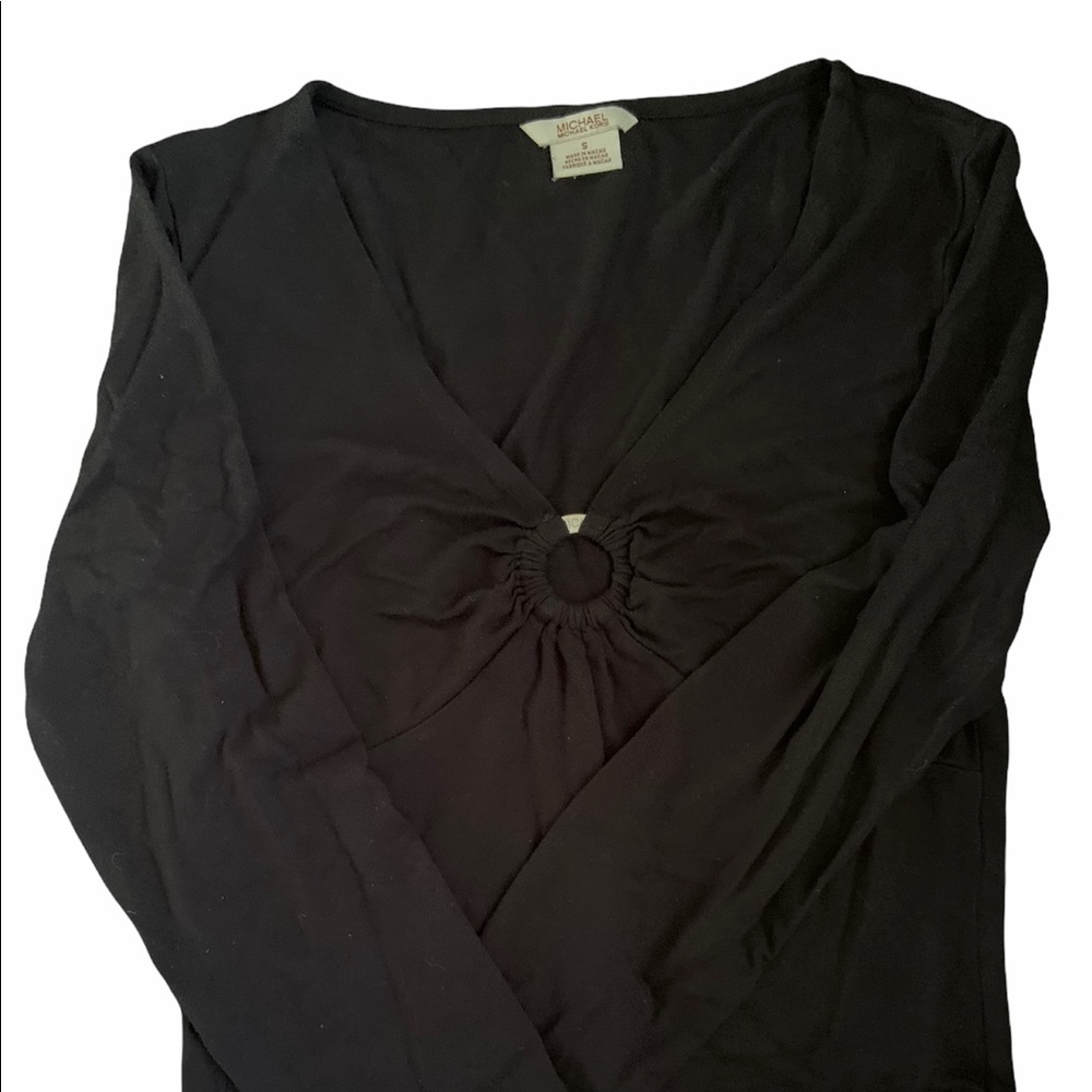 Y2K Michael Kors black half sleeve top